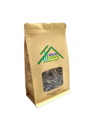 Recyclable Stand Up Pouch Brown Craft Paper Bags Spout Pouch Kraft Paper Pouch Bag With Window