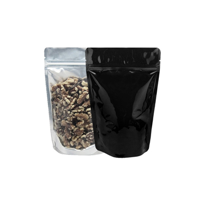 Custom Printing Matte Zip Lock Plastic Packaging Bags Moisture Proof With Logo Black 3 Side Sealed
