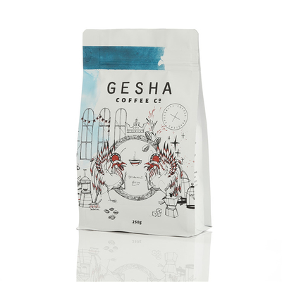 Custom Gusseted Coffee Beans Moisture Proof Logo Flat Bottom Side Seal Kraft Paper Oem Personalized Size Brown 8 Bag